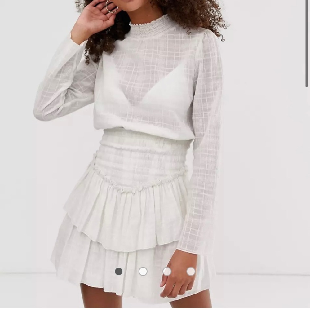 ASOS DESIGN high neck shirred waist mini dress